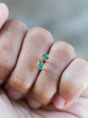 Blue Diamond Slice Earrings - Gardens of the Sun | Ethical Jewelry