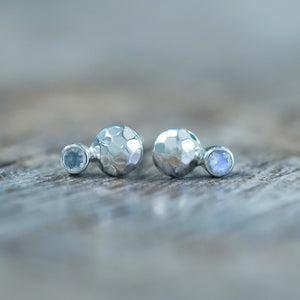 Faceted Rainbow Moonstone Earrings - Gardens of the Sun | Ethical Jewelry