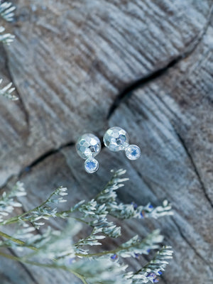Faceted Rainbow Moonstone Earrings - Gardens of the Sun | Ethical Jewelry