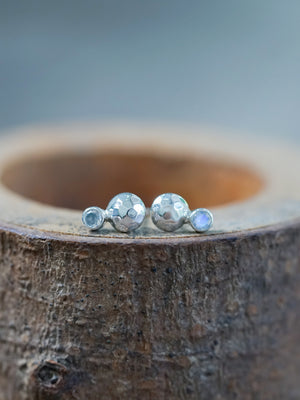 Faceted Rainbow Moonstone Earrings - Gardens of the Sun | Ethical Jewelry