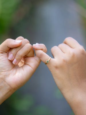 Mint Green Sapphire Ring in Gold - Size 4.5 - Gardens of the Sun | Ethical Jewelry