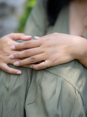Mint Green Sapphire Ring in Gold - Size 4.5 - Gardens of the Sun | Ethical Jewelry