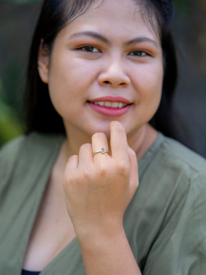 Mystical Sapphire Ring in Gold - Size 6.5 - Gardens of the Sun | Ethical Jewelry