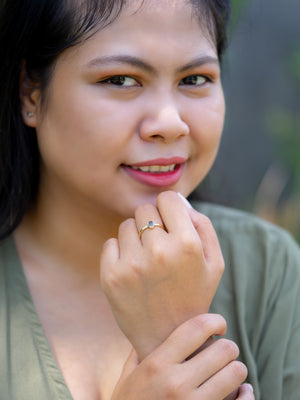 Mystical Sapphire Ring in Gold - Size 6.5 - Gardens of the Sun | Ethical Jewelry