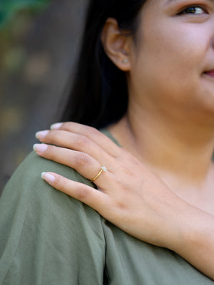 Mint Green Montana Sapphire Ring in Gold - Size 6 - Gardens of the Sun | Ethical Jewelry