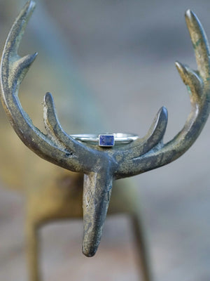 Dainty Purple Sapphire Ring in Sterling Silver