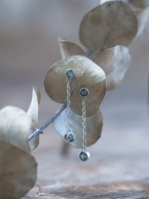 Dangling Sapphire Earrings - Gardens of the Sun | Ethical Jewelry
