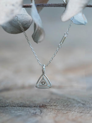 Diamond Slice and Citrine Pendant