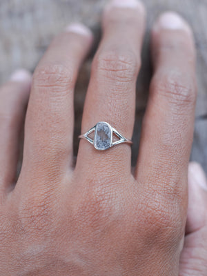 Diamond Split Shank Ring in Silver