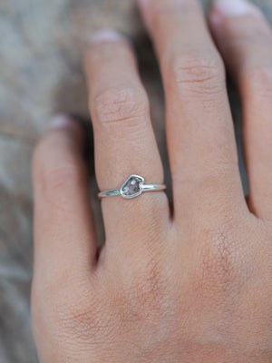 Dino-Mite Diamond Slice Band Ring in Silver
