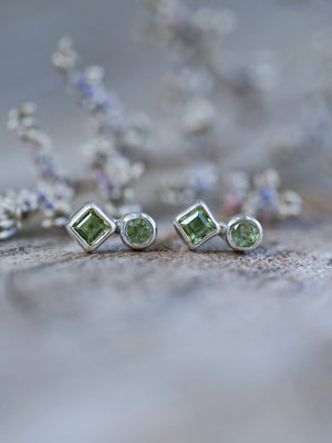 Double Green Tourmaline Earrings - Gardens of the Sun | Ethical Jewelry