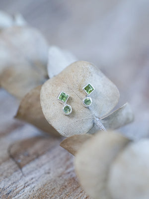 Double Green Tourmaline Earrings - Gardens of the Sun | Ethical Jewelry