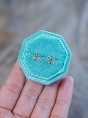 Double Green Tourmaline Earrings - Gardens of the Sun | Ethical Jewelry