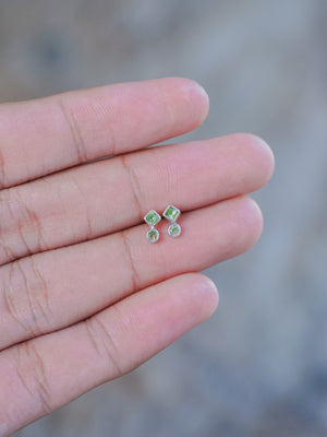 Double Green Tourmaline Earrings - Gardens of the Sun | Ethical Jewelry
