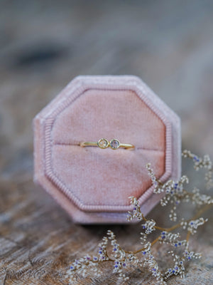 Double Rose Cut Sapphire Ring in Gold - Size 5.5 - Gardens of the Sun | Ethical Jewelry