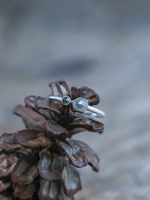Double Salt and Pepper Diamond Ring - Gardens of the Sun | Ethical Jewelry