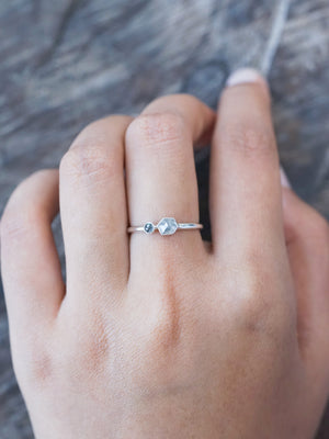 Double Salt and Pepper Diamond Ring - Gardens of the Sun | Ethical Jewelry