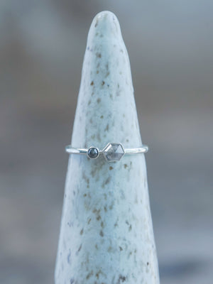 Double Salt and Pepper Diamond Ring - Gardens of the Sun | Ethical Jewelry