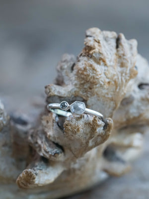 Double Salt and Pepper Diamond Ring - Gardens of the Sun | Ethical Jewelry