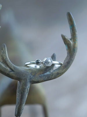 Double Salt and Pepper Diamond Ring - Gardens of the Sun | Ethical Jewelry