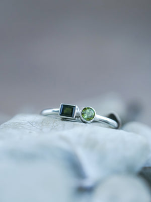 Double Tourmaline Ring - Gardens of the Sun | Ethical Jewelry