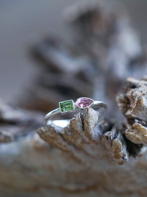 Double Tourmaline Ring - Gardens of the Sun | Ethical Jewelry
