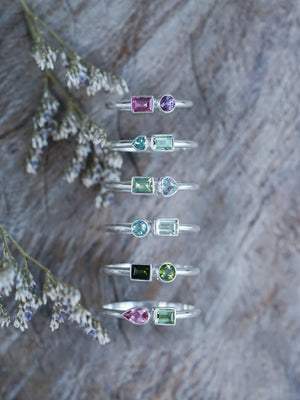 Double Tourmaline Ring - Gardens of the Sun | Ethical Jewelry