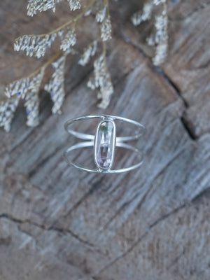 Double Band Watermelon Tourmaline Ring - available in US size 9