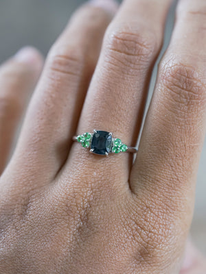 Spinel and Green Garnet Ring - Gardens of the Sun | Ethical Jewelry