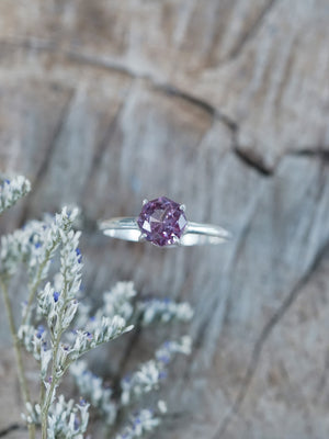 Octagon Pink Garnet Ring - Gardens of the Sun | Ethical Jewelry