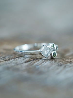 Diamond and Peridot Ring - Gardens of the Sun | Ethical Jewelry