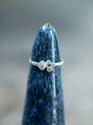 Diamond and Peridot Ring - Gardens of the Sun | Ethical Jewelry