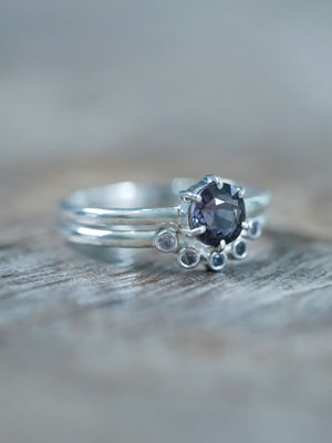 Purple Spinel Ring Set - Gardens of the Sun | Ethical Jewelry