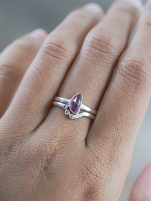 Pink Sapphire Ring Set - Gardens of the Sun | Ethical Jewelry