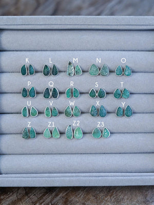 Emerald Leaf Earrings - Gardens of the Sun | Ethical Jewelry