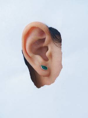 Emerald Leaf Earrings