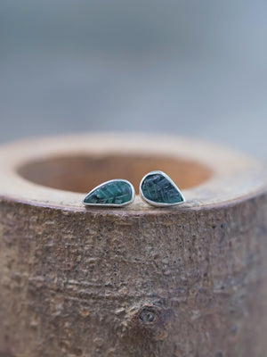 Emerald Leaf Earrings - Gardens of the Sun | Ethical Jewelry