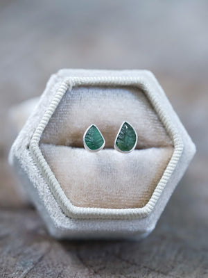 Emerald Leaf Earrings - Gardens of the Sun | Ethical Jewelry
