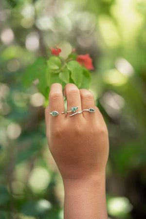 Emerald Leaf Ring - Gardens of the Sun | Ethical Jewelry