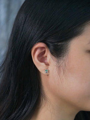 Emerald and Aquamarine Earrings - Gardens of the Sun | Ethical Jewelry