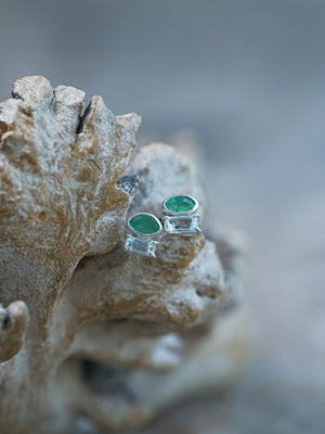 Emerald and Aquamarine Earrings - Gardens of the Sun | Ethical Jewelry