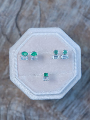 Emerald and Aquamarine Earrings - Gardens of the Sun | Ethical Jewelry