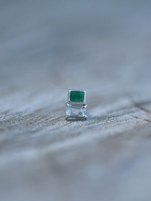 Emerald and Aquamarine Earrings - Gardens of the Sun | Ethical Jewelry