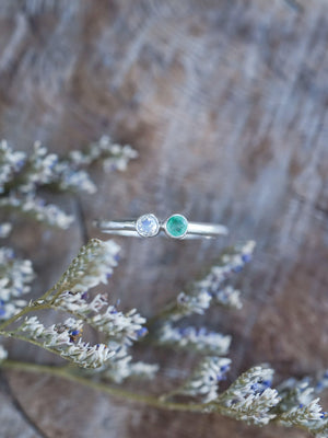 Emerald and Moonstone Ring - Gardens of the Sun | Ethical Jewelry