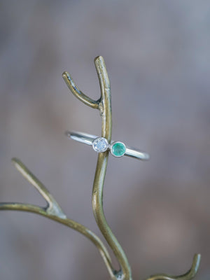 Emerald and Moonstone Ring - Gardens of the Sun | Ethical Jewelry