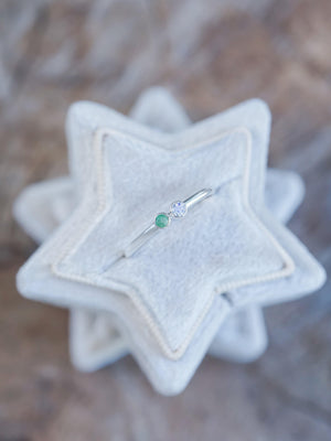 Emerald and Moonstone Ring - Gardens of the Sun | Ethical Jewelry