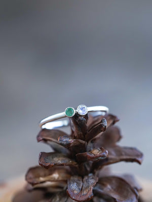 Emerald and Moonstone Ring - Gardens of the Sun | Ethical Jewelry