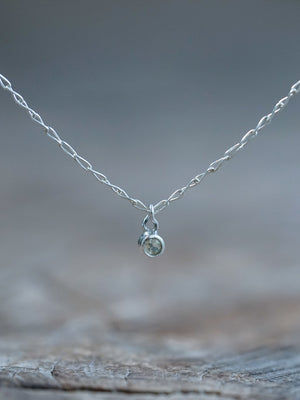 Ethical Indonesian Diamond Necklace in recycled sterling silver