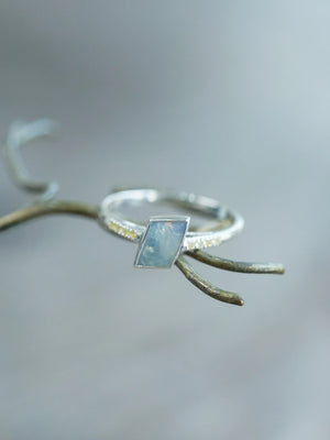 Ethical Montana Sapphire Ring in Recycled Sterling Silver
