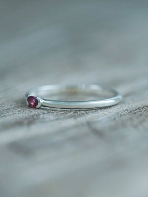 Ethical Oval Ruby Ring in sterling silver